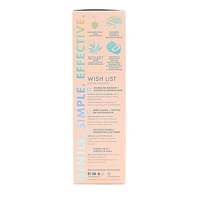 WISHFUL GET CLEAN 2% PHA & SEA MOSS GENTLE FOAMING CLEANSER - 5.07 OZ