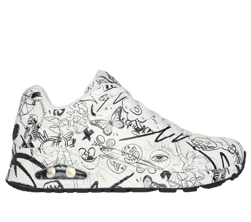 SKECHERS VEXX: UNO - PROCESS SKETCH - WHITE / BLACK