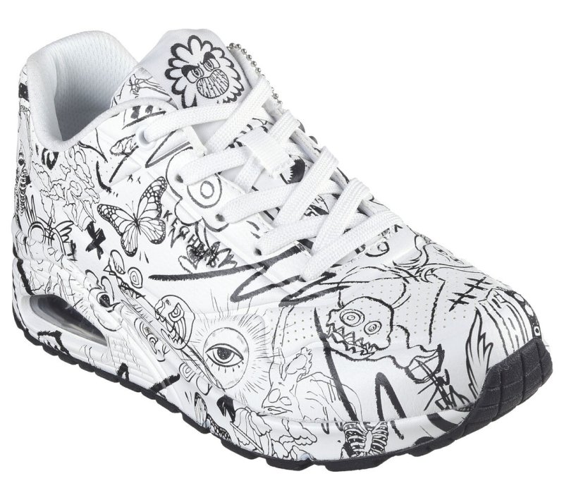 SKECHERS VEXX: UNO - PROCESS SKETCH - WHITE / BLACK