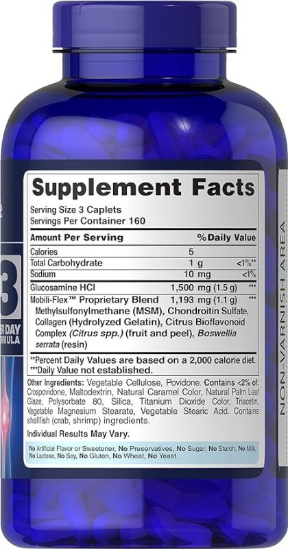 PURITAN'S PRIDE GLUCOSAMINE - 480 ADET