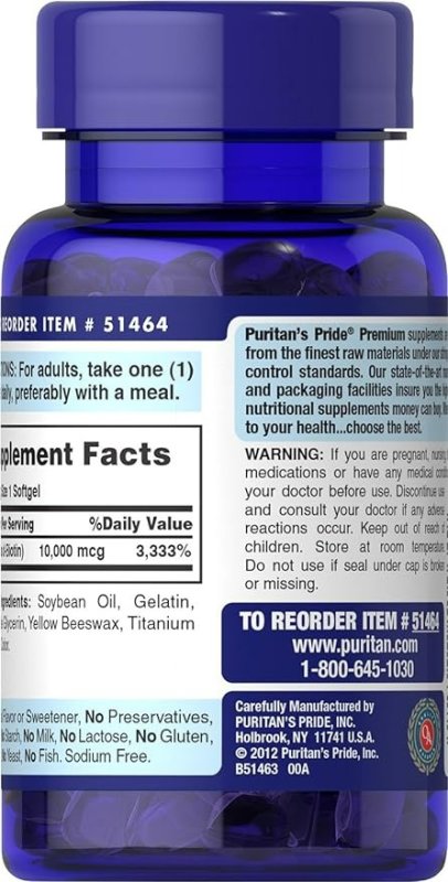 PURITAN'S PRIDE BIOTIN 10000 MCG - 100 ADET