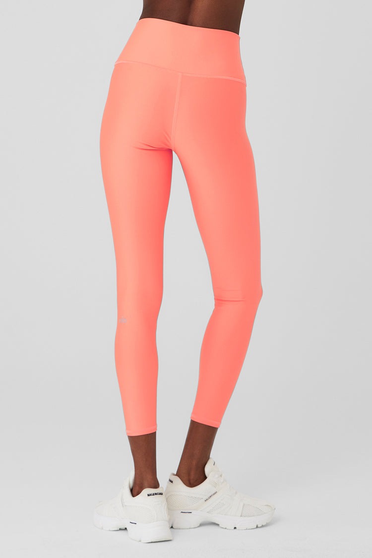 ALO YOGA 7/8 HIGH WAIST AIRLIFT LEGGINS - CANDY ORANGE