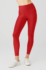 ALO YOGA 7/8 HIGH WAIST AIRLIFT LEGGINS - CLASSIC RED
