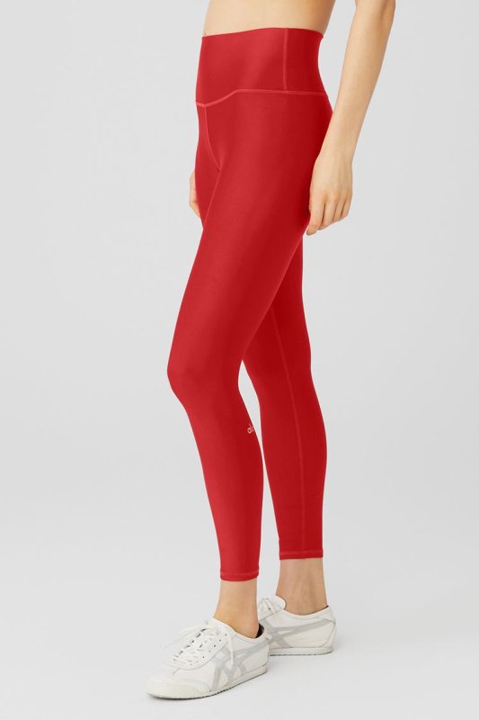 ALO YOGA 7/8 HIGH WAIST AIRLIFT LEGGINS - CLASSIC RED