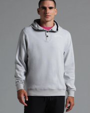 MUNICIPAL CORDLESS SNAP HOODIE - CREAM
