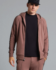 MUNICIPAL PODIUM FULL ZIP HOODIE - TAUPE