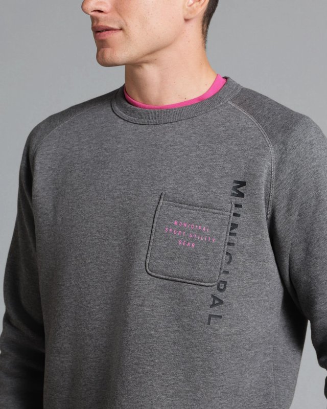 MUNICIPAL TRAINING CAMP POCKET CREW - CHARCOAL HEATHER