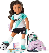 AMERICAN GIRL TRULY ME 18 INCH DOLL 82 & SCHOOL DAY TO SOCCER PLAY PLAYSET WITH SUPPLIES