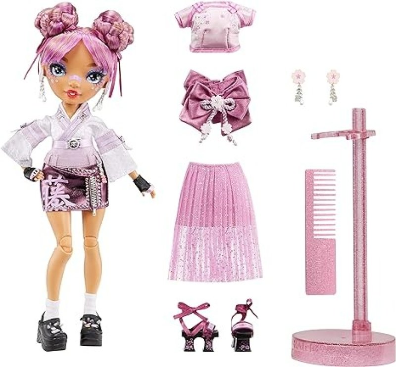 RAINBOW HIGH LILA YAMAMOTO - MAUVE PURPLE FASHION DOLL