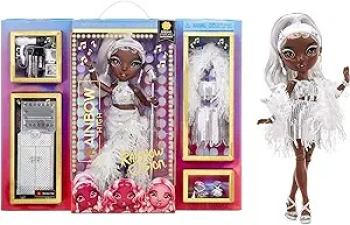 RAINBOW HIGH RAINBOW VISION RAINBOW DIVAS- AYESHA STERLING (SILVER) POSABLE FASHION DOLL