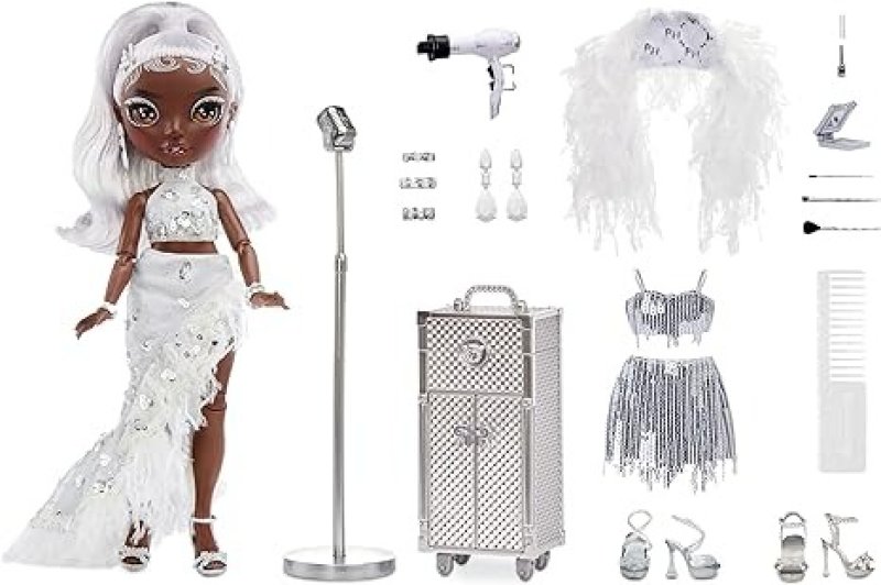 RAINBOW HIGH RAINBOW VISION RAINBOW DIVAS- AYESHA STERLING (SILVER) POSABLE FASHION DOLL