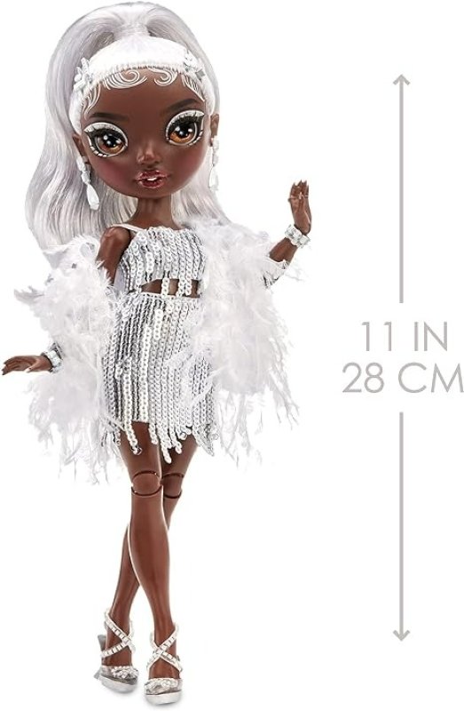 RAINBOW HIGH RAINBOW VISION RAINBOW DIVAS- AYESHA STERLING (SILVER) POSABLE FASHION DOLL