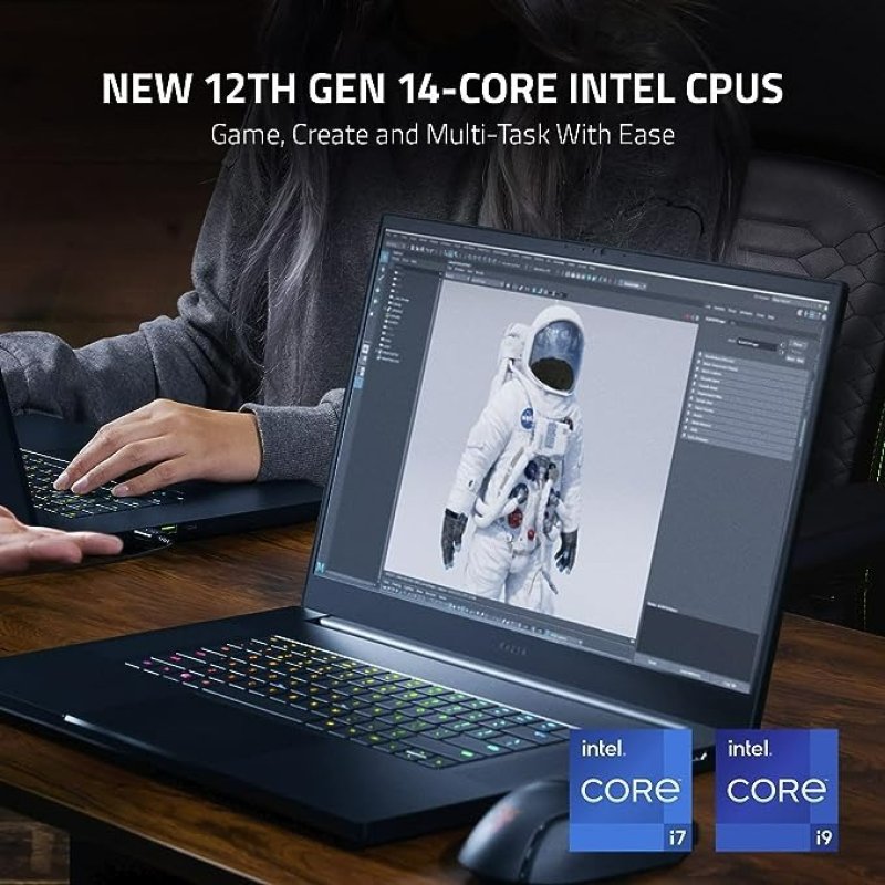 RAZER BLADE 17 GAMING LAPTOP: NVIDIA GEFORCE RTX 3080 TI - 12TH GEN INTEL 14-CORE I7 CPU - 32 GB RAM