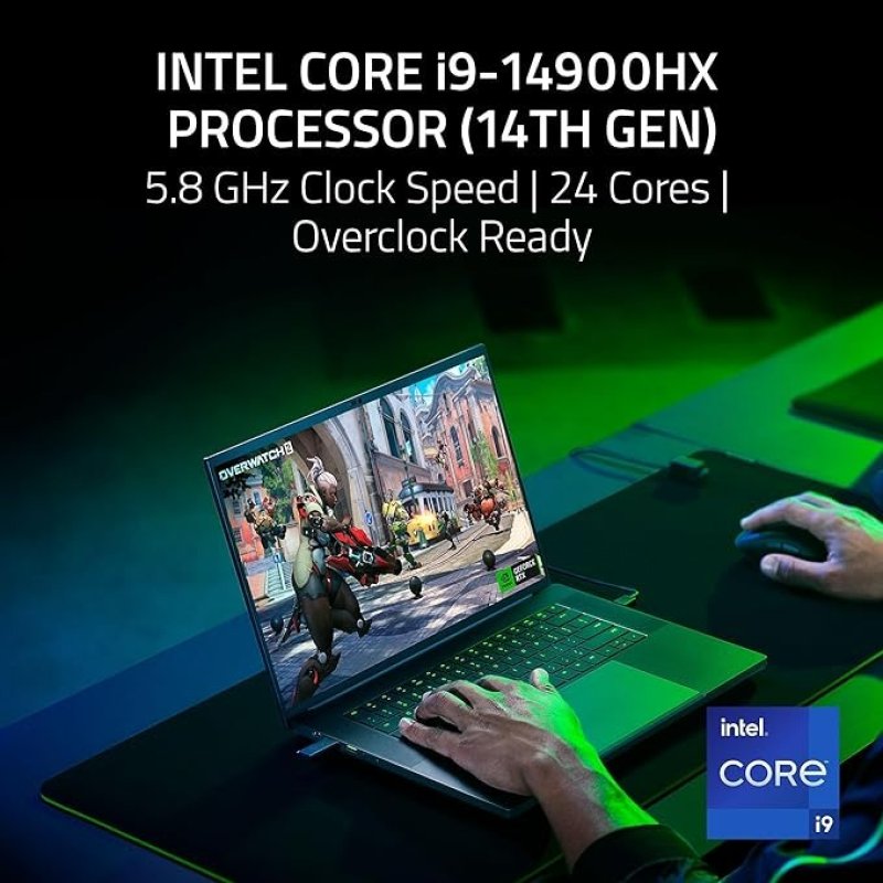 RAZER BLADE 16 (2024) GAMING LAPTOP: NVIDIA GEFORCE RTX 4080 - INTEL CORE I9-14900HX 14TH GEN CPU - 32 GB RAM