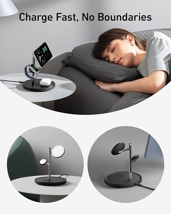 ANKER MAGSAFE-COMPATIBLE WIRELESS CHARGING STAND - BLACK