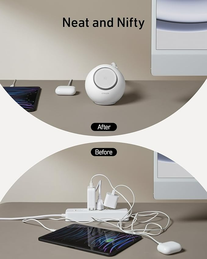 ANKER MAGGO MAGNETIC CHARGING STATION - WHITE