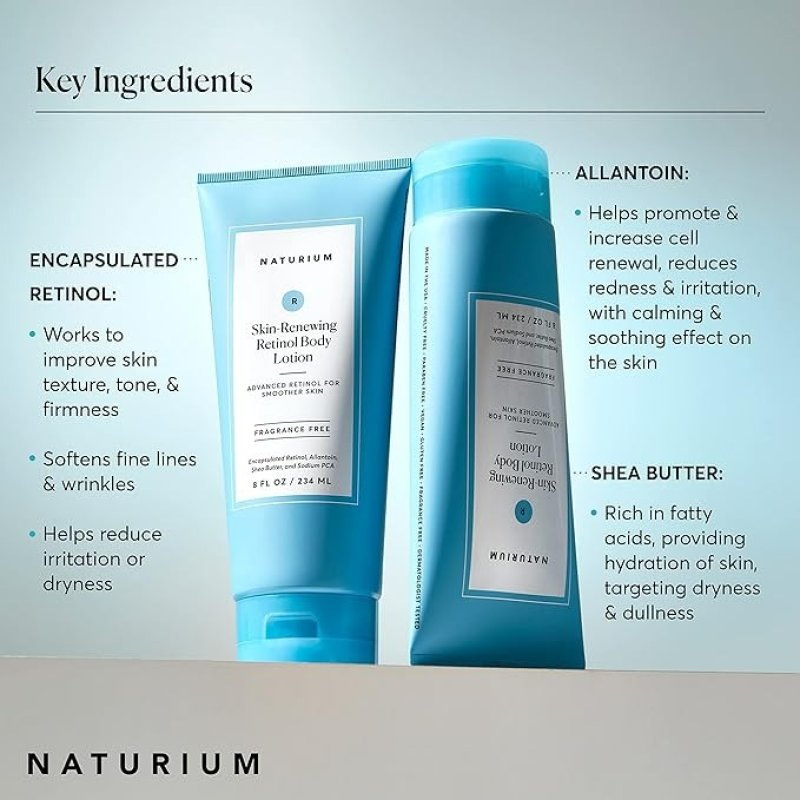 NATURIUM SKIN-RENEWING RETINOL BODY LOTION - 8 OZ