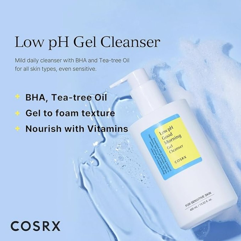 COSRX LOW PH GOOD MORNING GEL CLEANSER - 13.52 FL OZ
