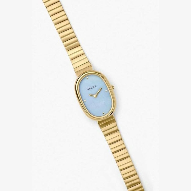 BREDA 'JANE' STAINLESS STEEL AND METAL BRACELET WATCH, 23MM