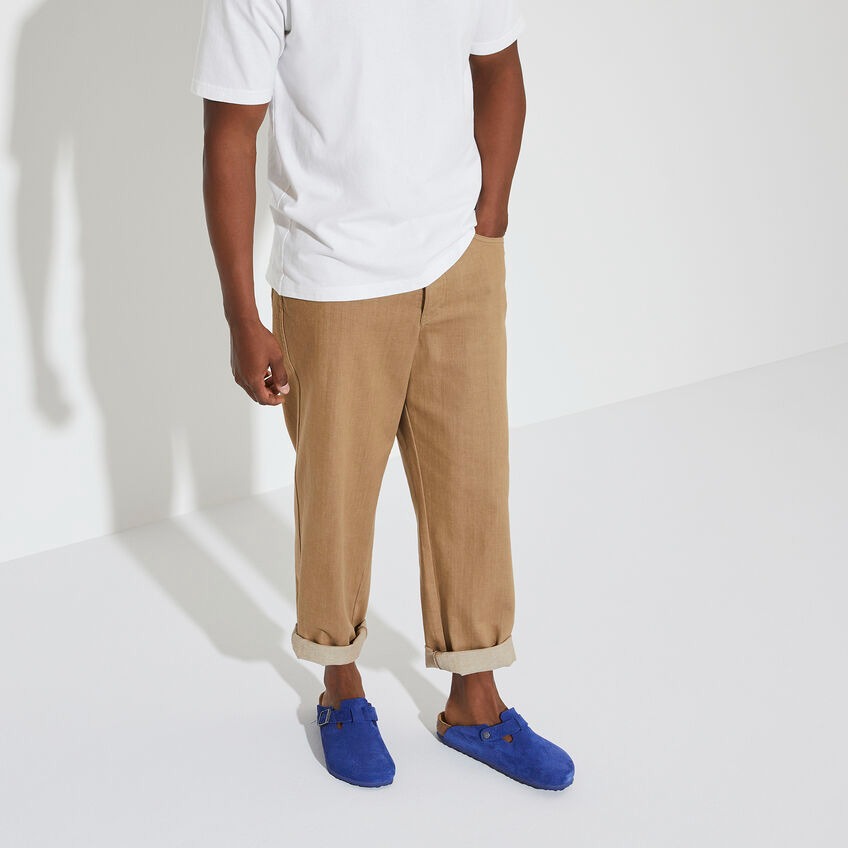 BIRKENSTOCK BOSTON NUBUCK LEATHER - INDIGO BLUE