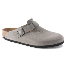 BIRKENSTOCK BOSTON NUBUCK LEATHER - WHALE GRAY