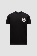 MONCLER MONOGRAM T-SHIRT - BLACK