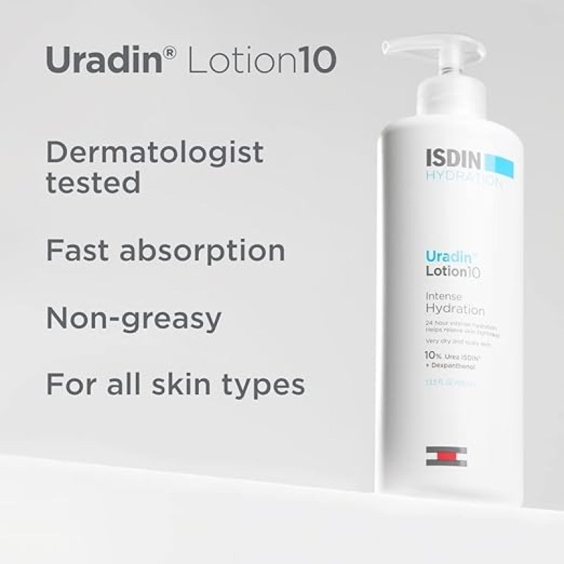 ISDIN BODY LOTION URADIN10, 24 HOUR INTENSE HYDRATION - 13.5 FL OZ