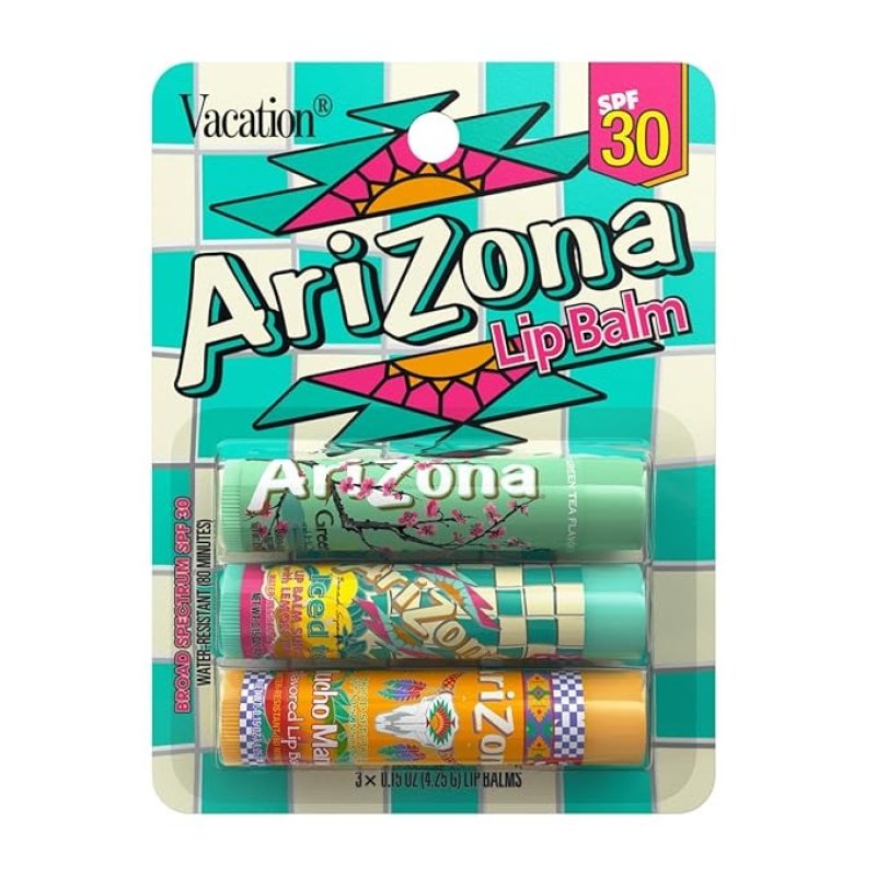 VACATION  ARIZONA ICED TEA SPF 30 LIP BALMS 3-PACK SUNSCREEN