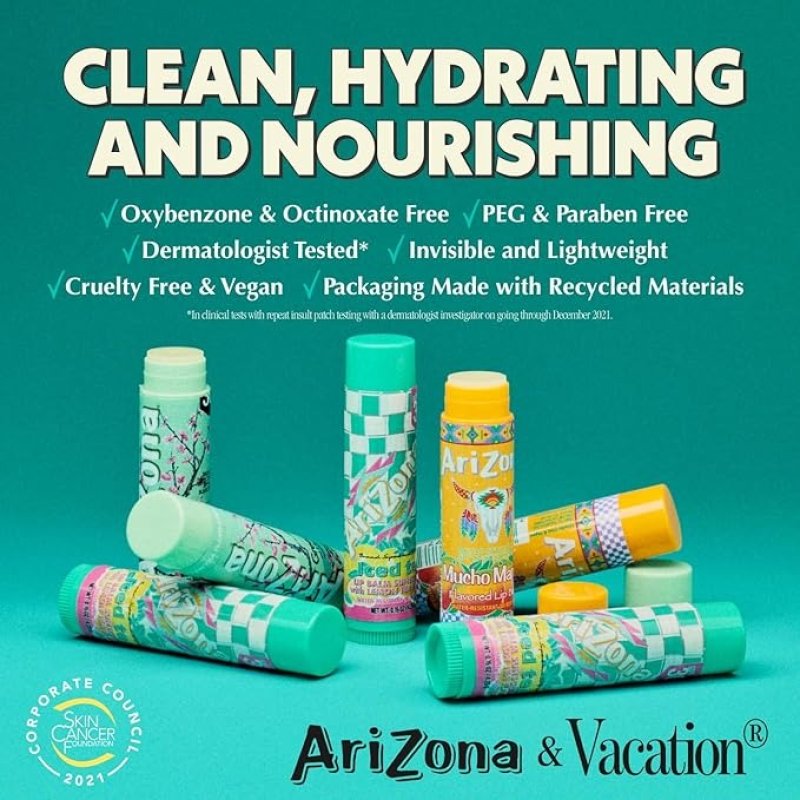 VACATION  ARIZONA ICED TEA SPF 30 LIP BALMS 3-PACK SUNSCREEN