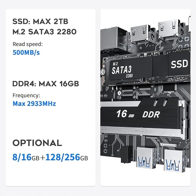 BEELINK MINI PC, MINI S INTEL 11TH GEN 4-CORES N5095