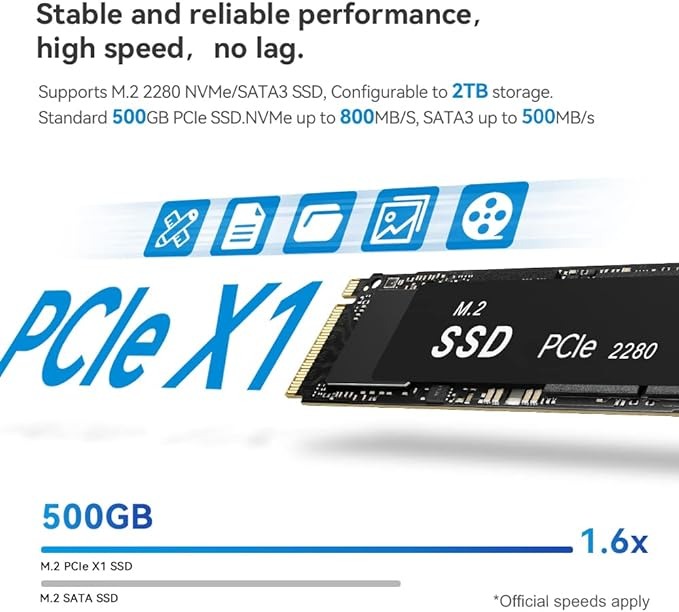BEELINK MINI PC, MINI S12 PRO INTEL 12TH GEN 4-CORE N100 500GB SSD
