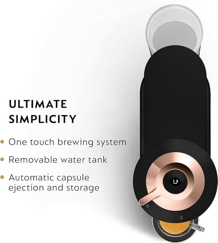 NESPRESSO VERTUO NEXT COFFEE AND ESPRESSO MACHINE - BLACK ROSE GOLD