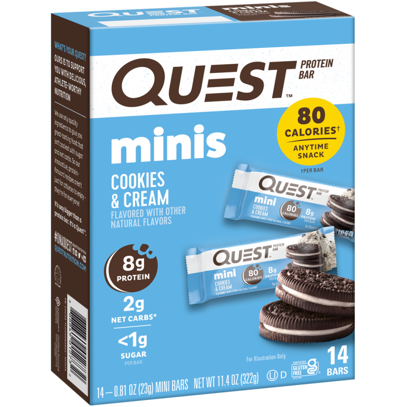 QUEST NUTRITION MINI COOKIES & CREAM PROTEIN BARS