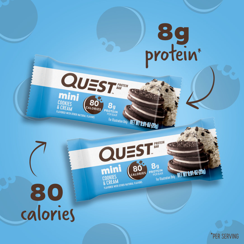 QUEST NUTRITION MINI COOKIES & CREAM PROTEIN BARS