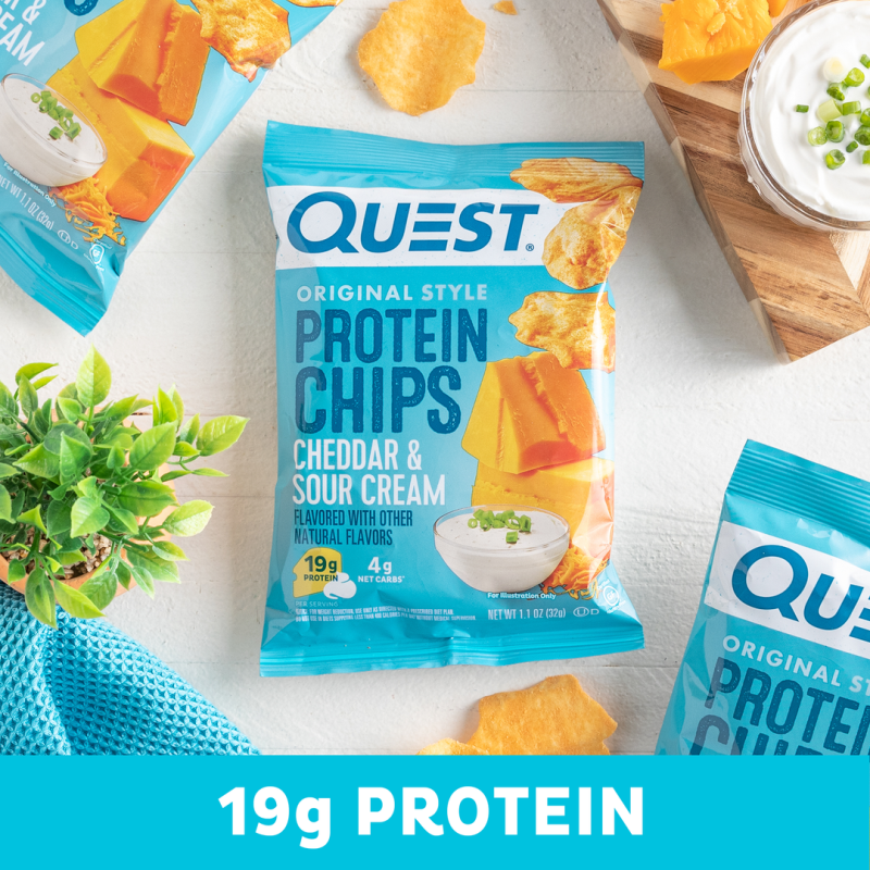 QUEST NUTRITION CHEDDAR & SOUR CREAM ORIGINAL STYLE PROTEIN CHIPS
