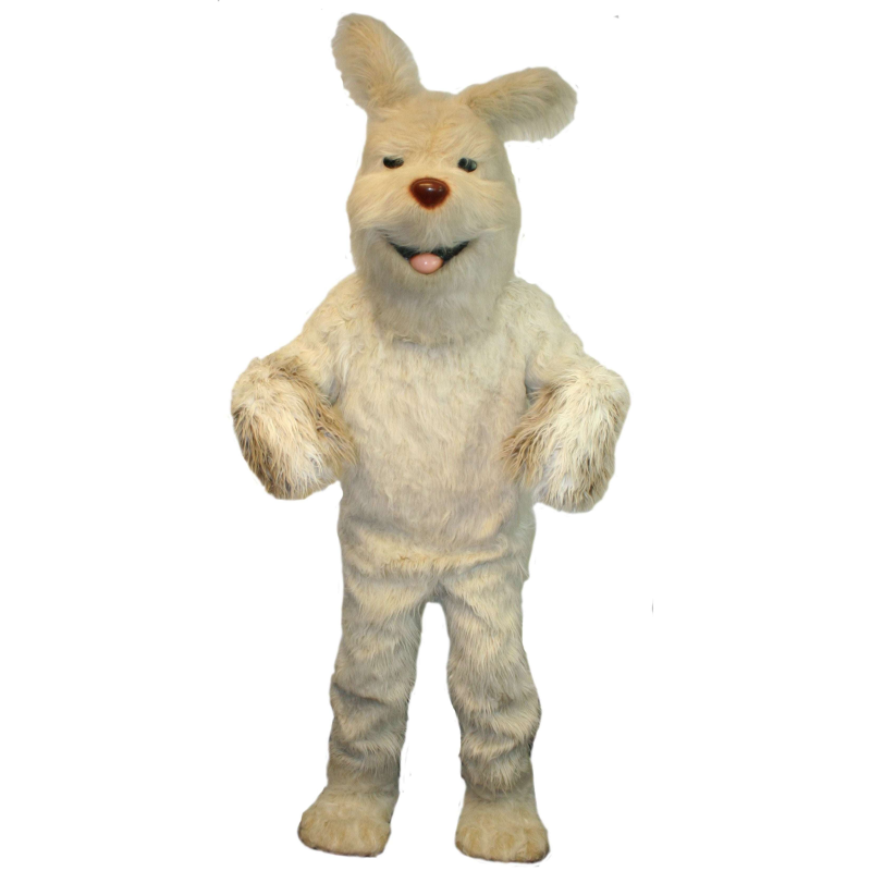 ABRACADABRA NYC WHITE SHAGGY DOG ADULT MASCOT COSTUME