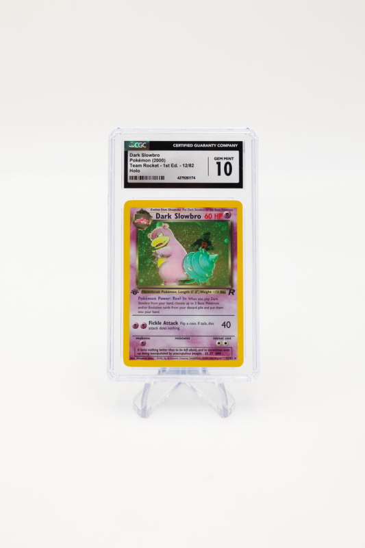 CASH CARDS UNLIMITED DARK SLOWBRO 12/82 TEAM ROCKET 1ST EDITION - 2000 POKEMON - CGC 10