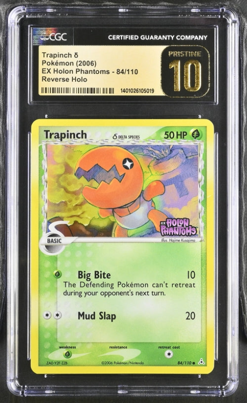 CASH CARDS UNLIMITED TRAPINCH - EX HOLON PHANTOM - 84/110 - REVERSE HOLO - CGC 10