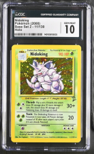 CASH CARDS UNLIMITED NIDOKING 11/130 BASE SET 2 - 2000 POKEMON - CGC 10