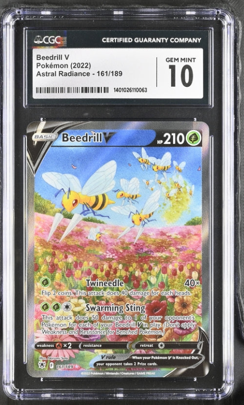 CASH CARDS UNLIMITED BEEDRILL V 161/189 ASTRAL RADIANCE - 2022 POKEMON - CGC 10