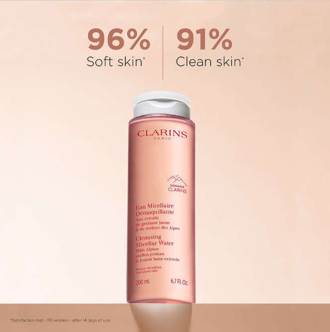 CLARINS CLEANSING MICELLAR WATER FACE MAKEUP REMOVER - 6.7 OZ