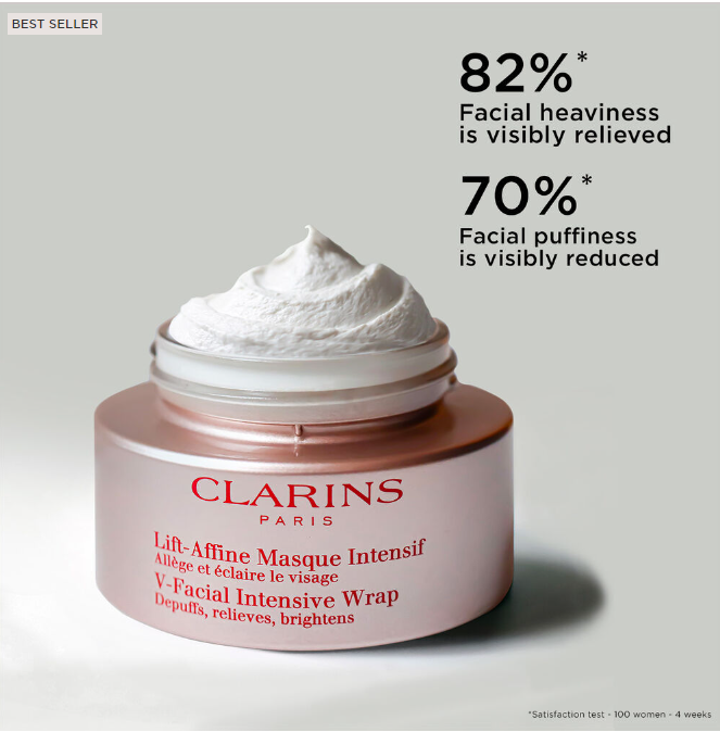 CLARINS V-FACIAL INTENSIVE WRAP DEPUFFING FACE MASK - 2.5 OZ