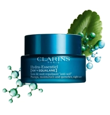 CLARINS HYDRA-ESSENTIEL NIGHT MOISTURIZER WITH DOUBLE HYALURONIC ACID - 1.7 OZ