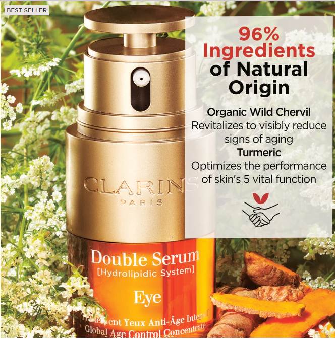 CLARINS DOUBLE SERUM EYE - UNDER EYE TIGHTENING CREAM - 0.6 OZ