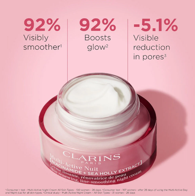 CLARINS MULTI-ACTIVE NIGHT FACE CREAM - ALL SKIN TYPES - 1.7 OZ