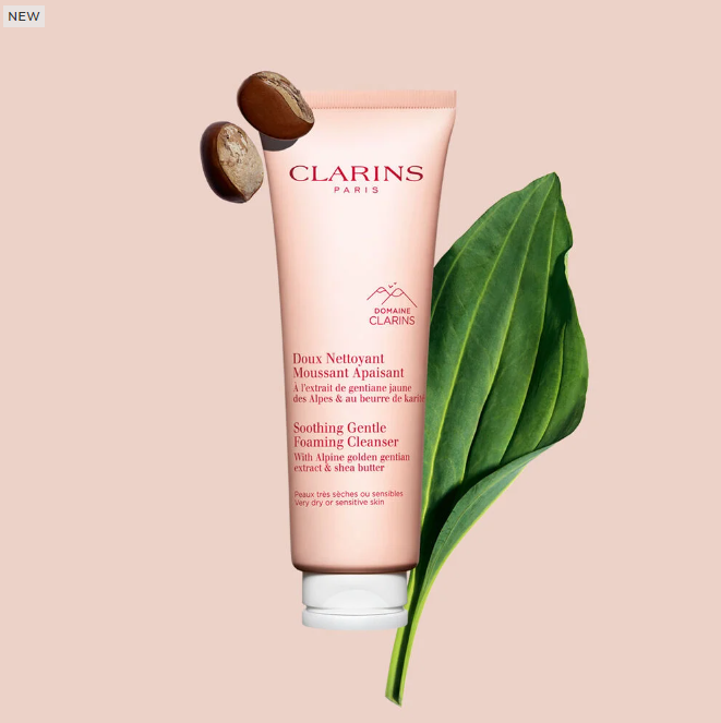 CLARINS SOOTHING GENTLE FOAMING FACE CLEANSER FOR DRY SKIN - 4.2 OZ