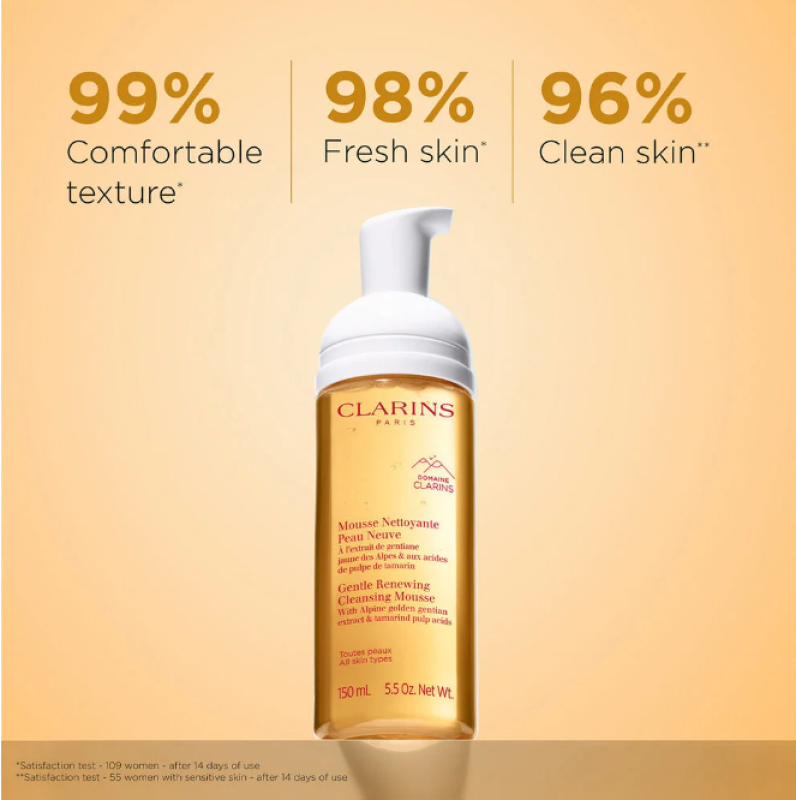 CLARINS GENTLE RENEWING CLEANSING MOUSSE - 5.5 OZ