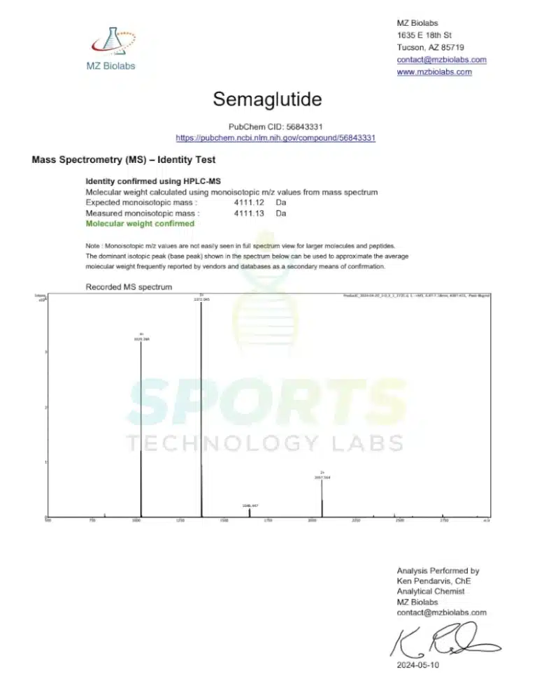 SPORTS TECHNOLOGY LAB.SEMAGLUTIDE 5MG