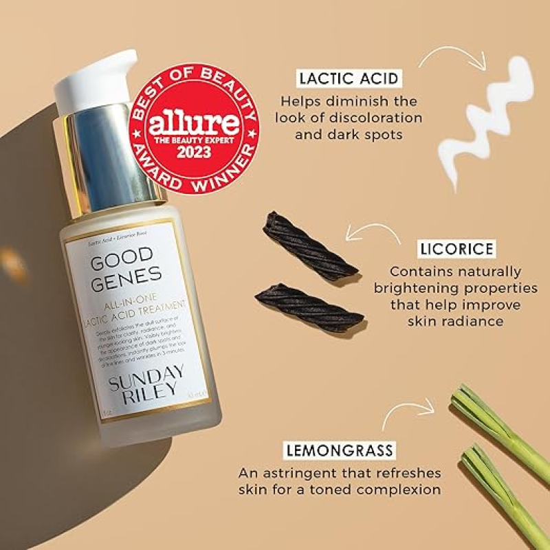 SUNDAY RILEY GOOD GENES ALL-IN-ONE LACTIC ACID TREATMENT FACE SERUM