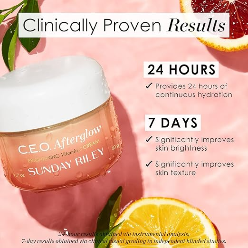 SUNDAY RILEY C.E.O. AFTERGLOW BRIGHTENING VITAMIN C CREAM FACE MOISTURIZER